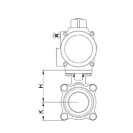 Pneumatic three-piece clamp ball valve